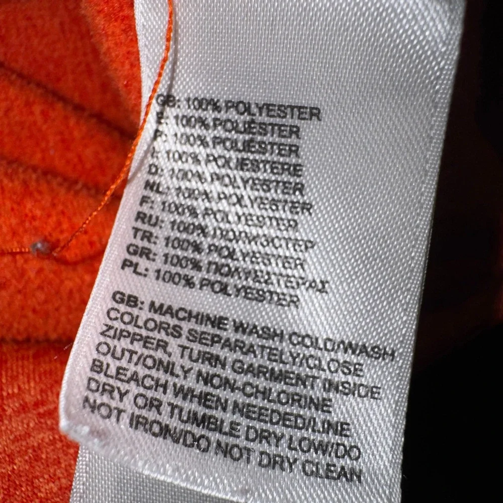 The North Face Mountain Athletics Hoodie Sweatshirt Orange Gray Size L